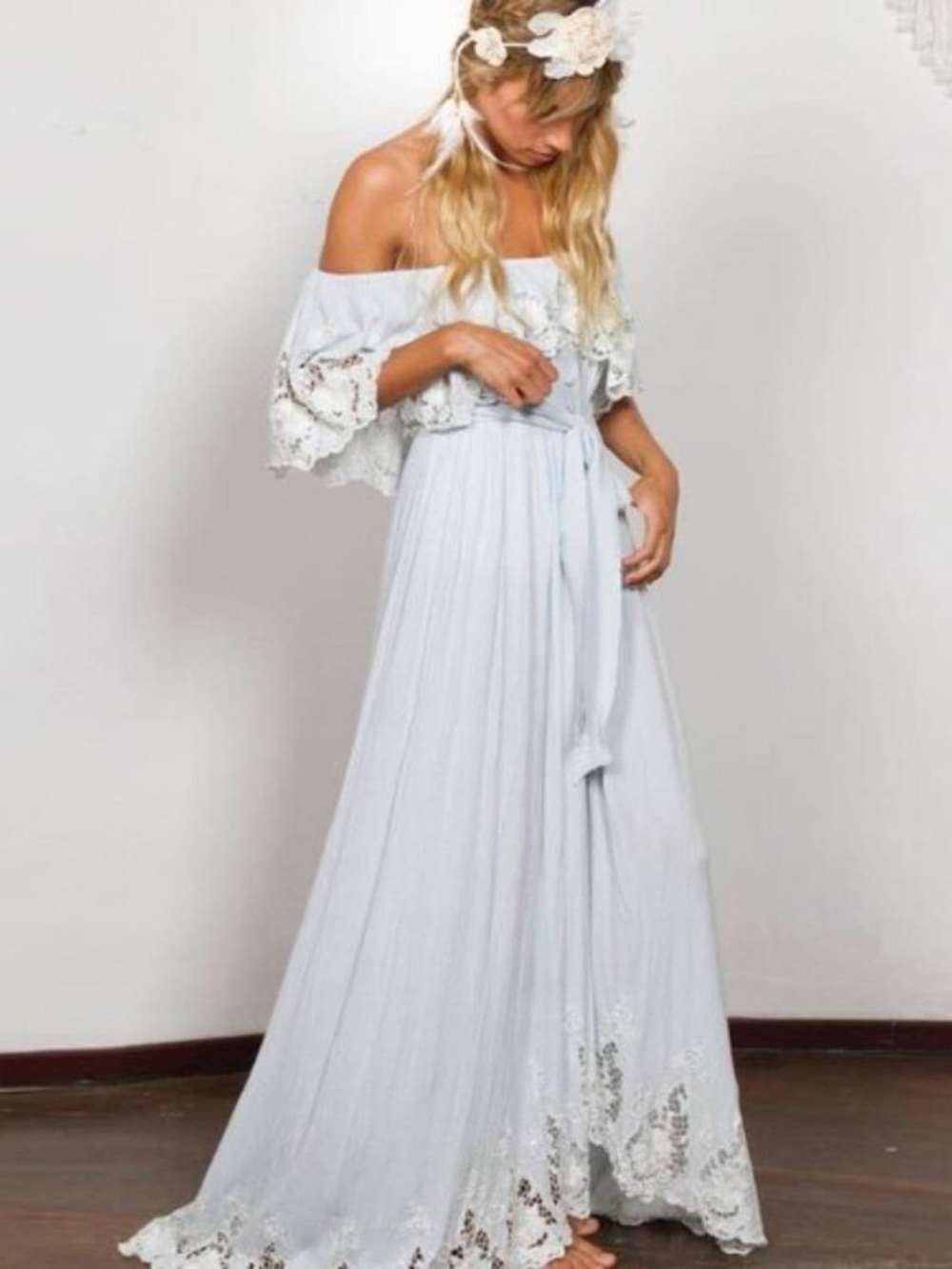 Filly boo dress light blue with lace